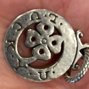 Brighton silver ‘Lucky U’ disc dangle charm